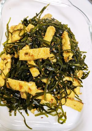 ごま香る☆切昆布と油揚げの炒め煮-レシピのメイン写真