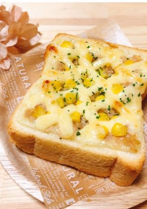 コーンツナマヨチーズトースト-レシピのメイン写真