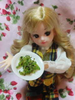 リカちゃんサイズ♡絹さやブラックペッパー-レシピのメイン写真