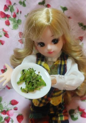 リカちゃんサイズ♡絹さやブラックペッパー-レシピのメイン写真