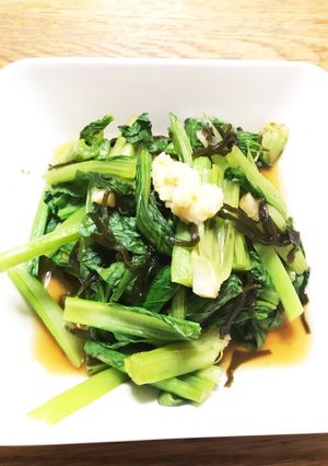 電子レンジで小松菜の塩昆布煮-レシピのメイン写真