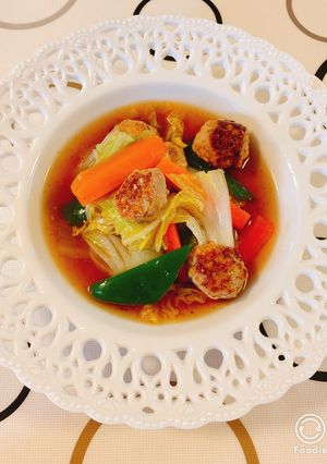超簡単!野菜あんかけバーグ-レシピのメイン写真