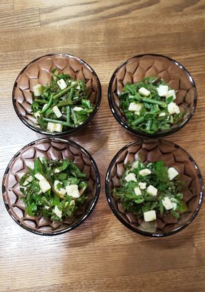 野ゼリとワラビとチーズの和え物-レシピのメイン写真