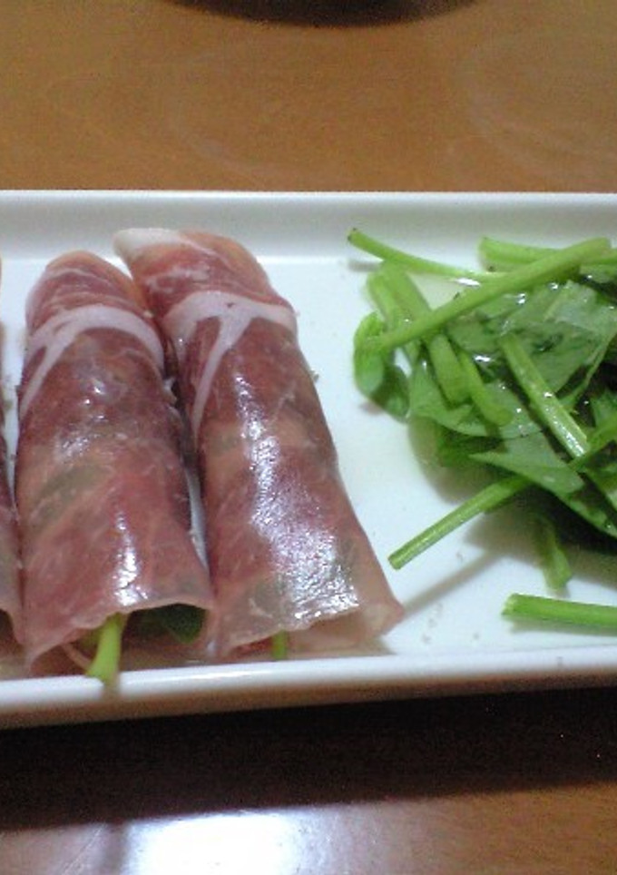 簡単♪ほうれん草の生ハム巻き-レシピのメイン写真