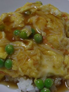 ☆春香る 旬のグリンピースで天津飯☆-レシピのメイン写真