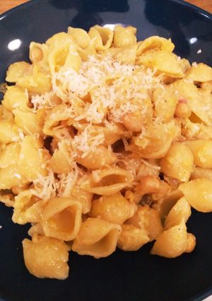 ひよこ豆とベーコンのパスタ-レシピのメイン写真