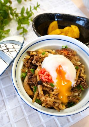 時短♪便利ごぼうと牛肉で炊き込みご飯-レシピのメイン写真