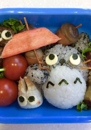 キャラ弁☆トトロ弁当☆映画のワンシーン♡-レシピのメイン写真