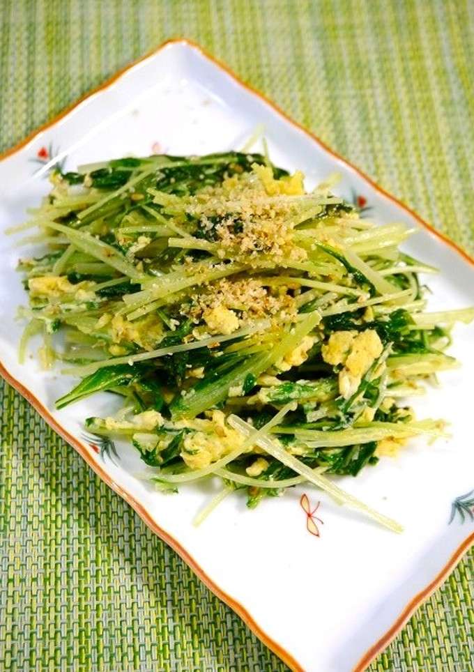 簡単！水菜のゴマ炒め-レシピのメイン写真