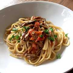 รูปของ 乾燥ポルチーニ茸のパスタ