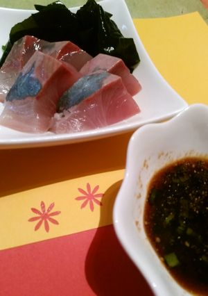 刺身とにら醤油-レシピのメイン写真