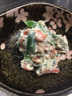 アスパラガスと人参の白和え-レシピのメイン写真