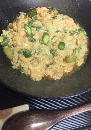 アスパラガスの卵とじ-レシピのメイン写真