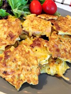 うどんと卵のハムチーズ焼き-レシピのメイン写真