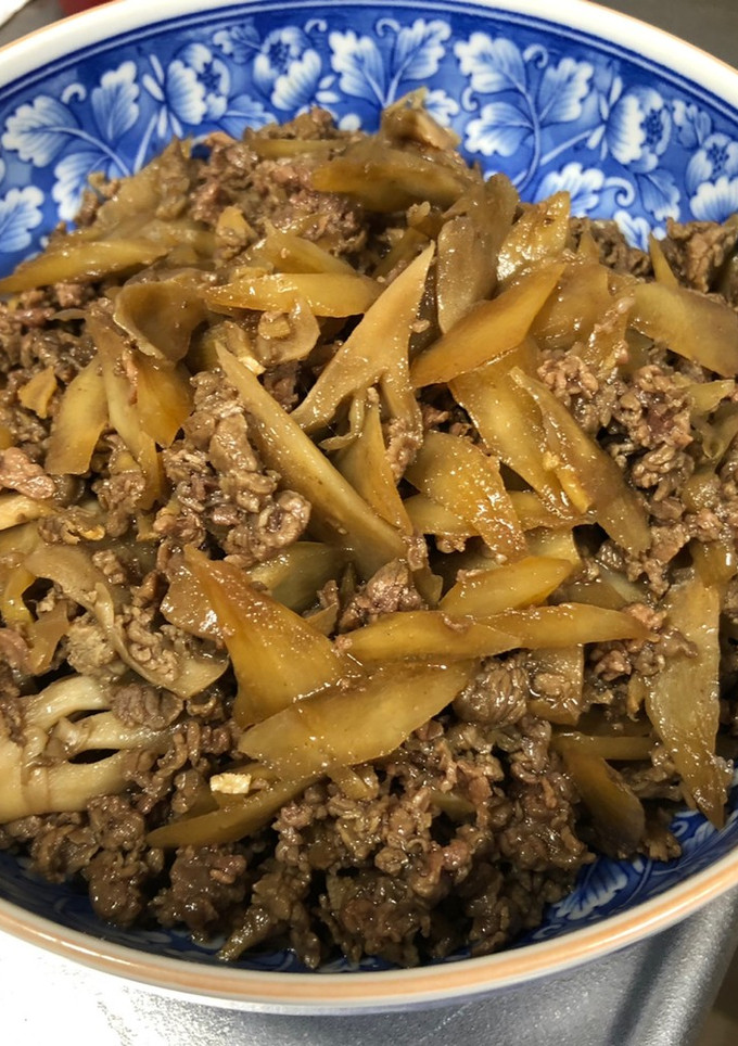 牛肉と牛蒡舞茸の時雨煮-レシピのメイン写真