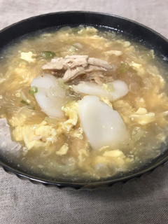 鶏むね肉と春雨と卵のあんかけスープ-レシピのメイン写真