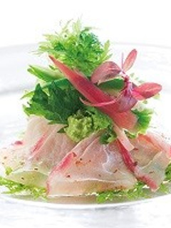 鯛のだし締め 夏野菜を添えて-レシピのメイン写真