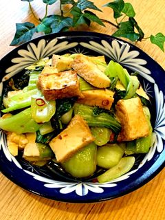 チンゲンサイと厚揚げの中華風炒め物-レシピのメイン写真