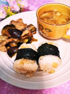 炒め大根とワサビのおにぎり-レシピのメイン写真