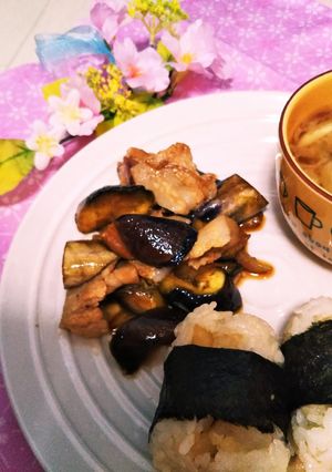 ミョウガと茄子と豚バラの炒め物-レシピのメイン写真