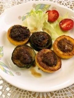 ズッキーニの肉詰め(透析食)-レシピのメイン写真