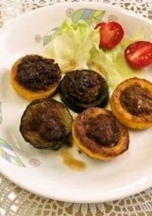 ズッキーニの肉詰め（透析食）-レシピのメイン写真