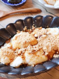 5分で完成!黒みつときな粉で♡みるくもち-レシピのメイン写真