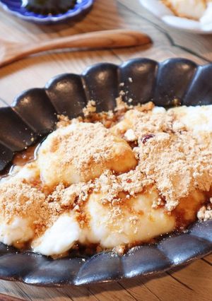 5分で完成！黒みつときな粉で♡みるくもち-レシピのメイン写真