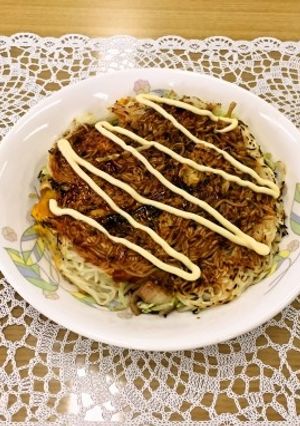 そうめんの簡単お好み焼き（透析食）-レシピのメイン写真