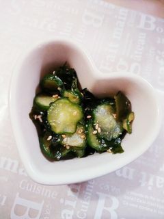 *塩麹きゅうりとわかめの酢の物*-レシピのメイン写真