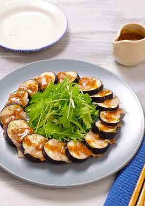 10分で☆なすと豚肉の簡単レンジ蒸し-レシピのメイン写真