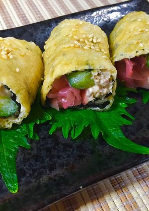 さばとクリームチーズの香味油揚げ巻き-レシピのメイン写真