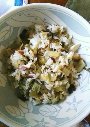 香り米で杓子菜塩サバチャーハン-レシピのメイン写真