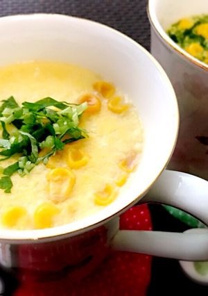 フライパンで作るコーンスープの茶碗蒸し♬-レシピのメイン写真