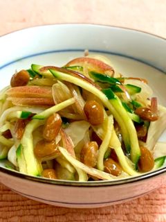 茗荷と新玉ねぎの納豆和え-レシピのメイン写真