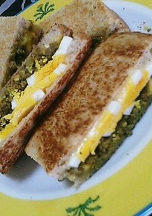 カレーそぼろで、サンドイッチ-レシピのメイン写真