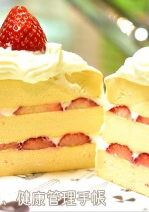 犬ケーキ　苺のショートケーキ風-レシピのメイン写真