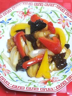 鶏肉とパプリカの牡蠣油炒め-レシピのメイン写真