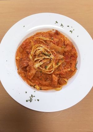 トマトクリームパスタ-レシピのメイン写真