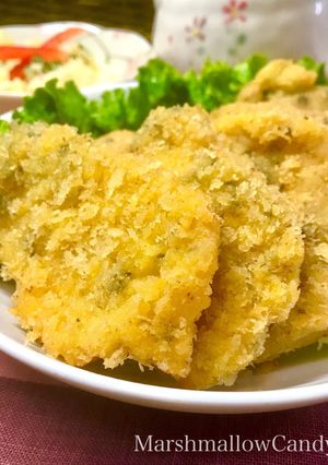 鶏胸肉でバジルとにんにくのチキンカツ♡-レシピのメイン写真