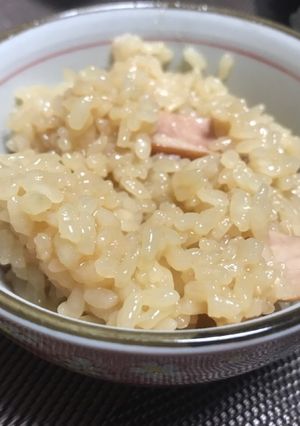 ポン酢とハムの炊き込みご飯♡-レシピのメイン写真