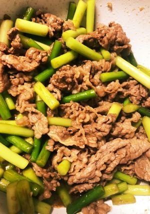 タレで簡単！牛肉ニンニクの芽炒め★-レシピのメイン写真