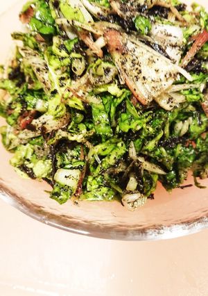 白菜の葉っぱでごま和え-レシピのメイン写真