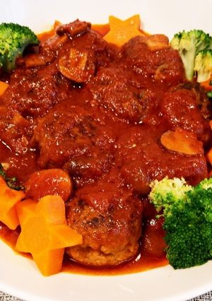 子供大好きトマト煮込みハンバーグソース♥-レシピのメイン写真