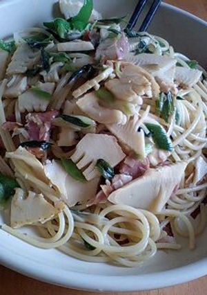 春～の味。タケノコと葉にんにくのパスタ。-レシピのメイン写真