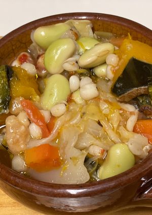 ハト麦と季節野菜のスープ-レシピのメイン写真