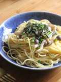 しめじと白だしバターのパスタ
