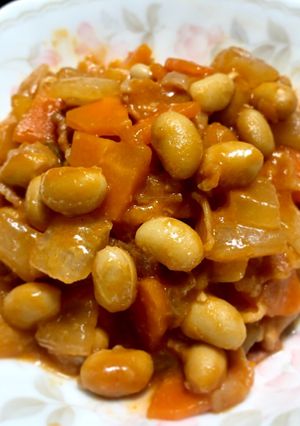 大豆で簡単 ポークビーンズ 給食美味しい-レシピのメイン写真