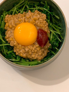 【韓国風】豆苗の甘辛納豆-レシピのメイン写真