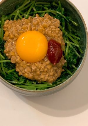 【韓国風】豆苗の甘辛納豆-レシピのメイン写真